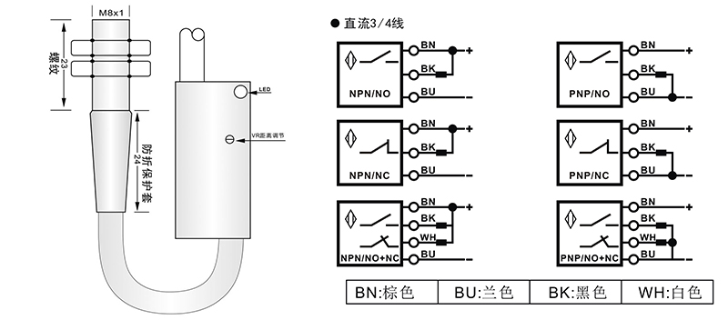 M8光電開關(guān)漫反射式 M8光電開關(guān)漫反射式