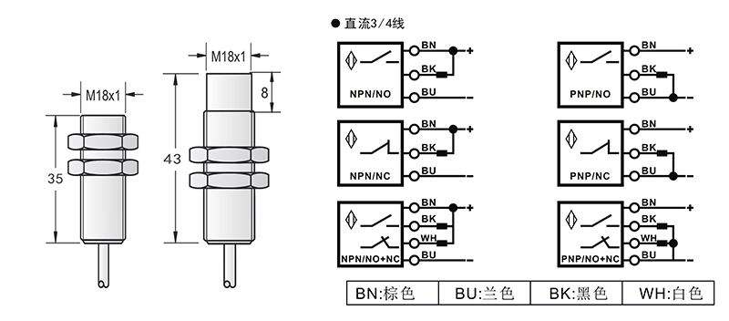 M18防爆型電感式接近開關(guān) M18防爆型電感式接近開關(guān)
