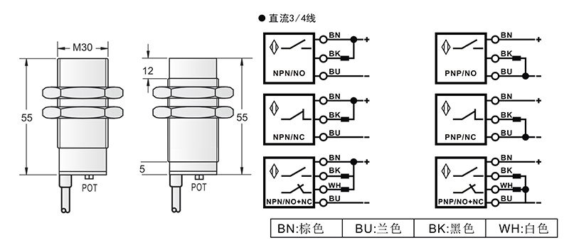 M30模擬量電壓輸出 出線式接近開(kāi)關(guān) M30模擬量電壓輸出 出線式接近開(kāi)關(guān)