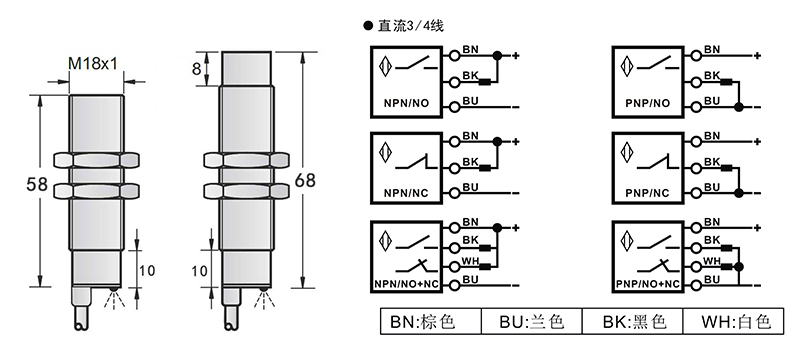 M18高溫150度電感式接近開關 M18高溫150度電感式接近開關