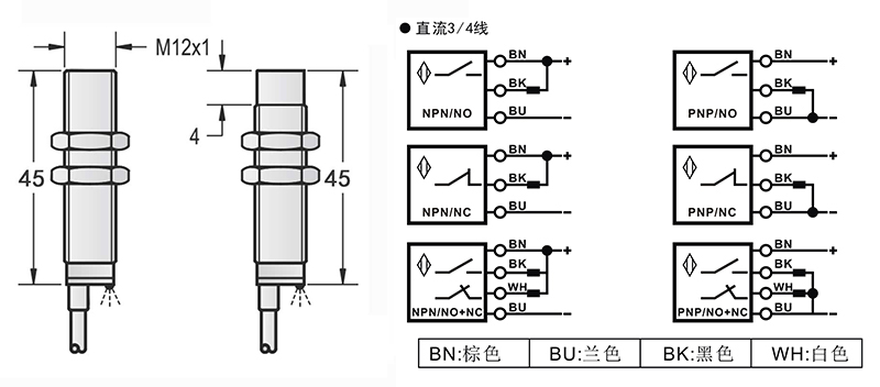 M12長距離電感式接近開關(guān)出線式 M12長距離電感式接近開關(guān)出線式