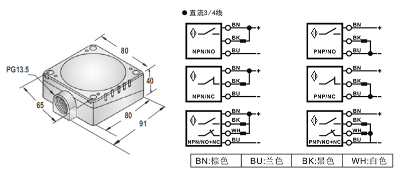 Q80方形電感式接近開關 Q80方形電感式接近開關