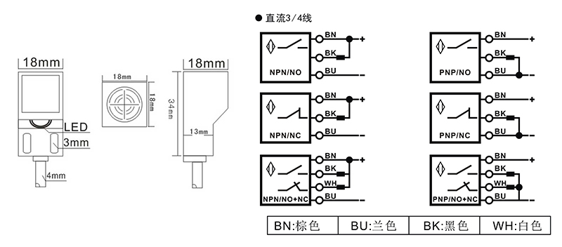 Q18方形電感式接近開關(guān) Q18方形電感式接近開關(guān)