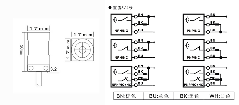 Q17藍色方形電感式接近開關(guān) Q17藍色方形電感式接近開關(guān)