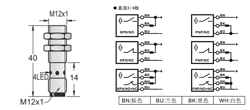 M12-M12超短型電感式接近開關(guān)接頭式 M12-M12超短型電感式接近開關(guān)接頭式